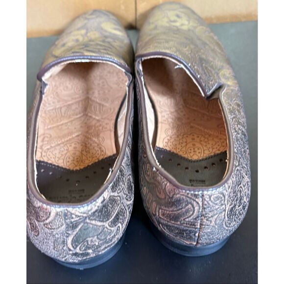 Robert Graham gold leaf foil loafers size 9.5 main image 4